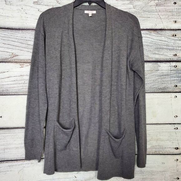 Maurices Gray Open Front Cardigan Women’s Small Long Sleeve Pockets - Picture 1 of 6